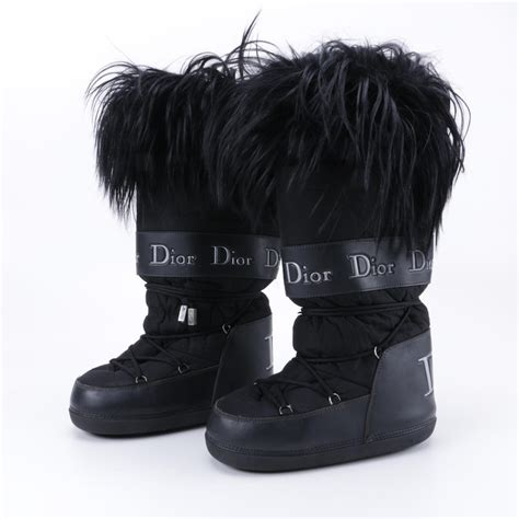 christian dior fur boots|authentic christian dior boots.